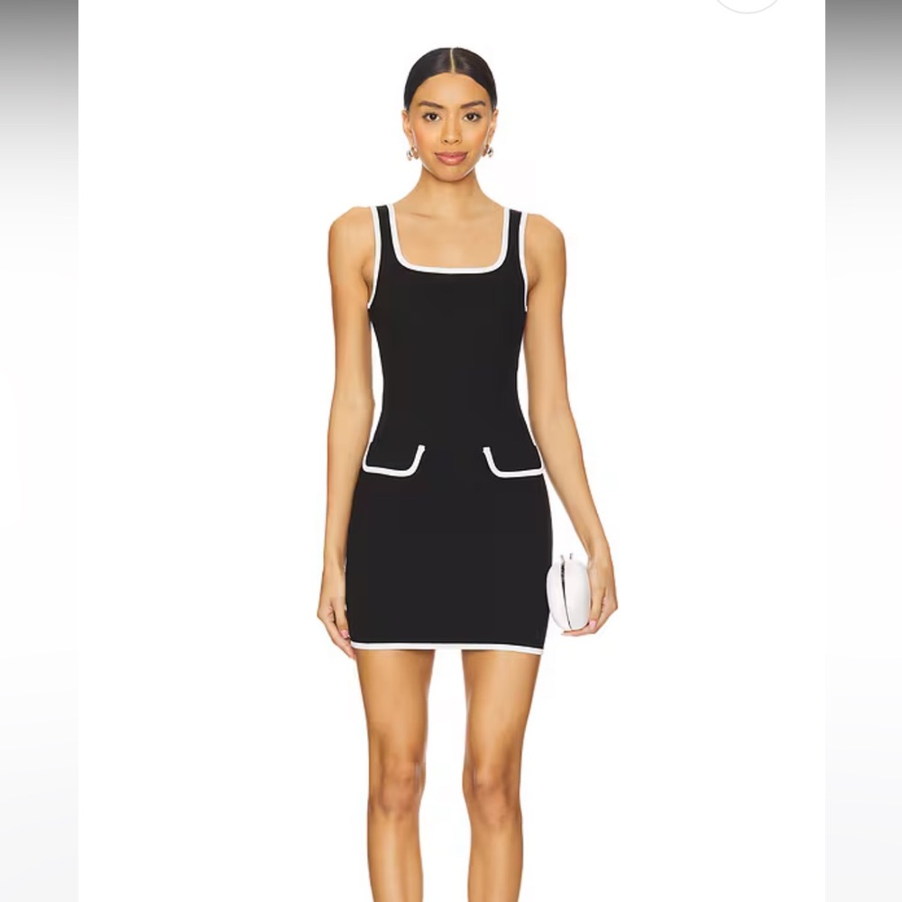 REVOLVE Black and White Dress